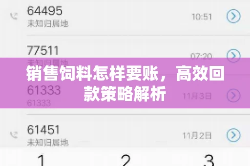 销售饲料怎样要账，高效回款策略解析