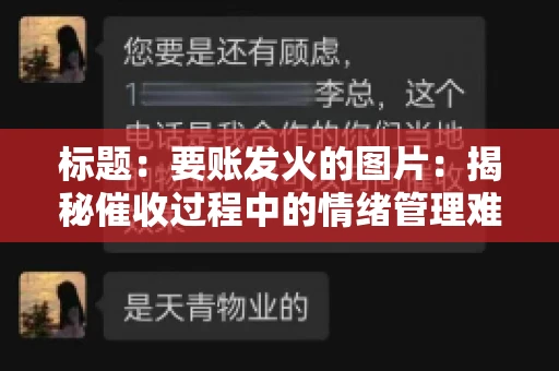 标题：要账发火的图片：揭秘催收过程中的情绪管理难题